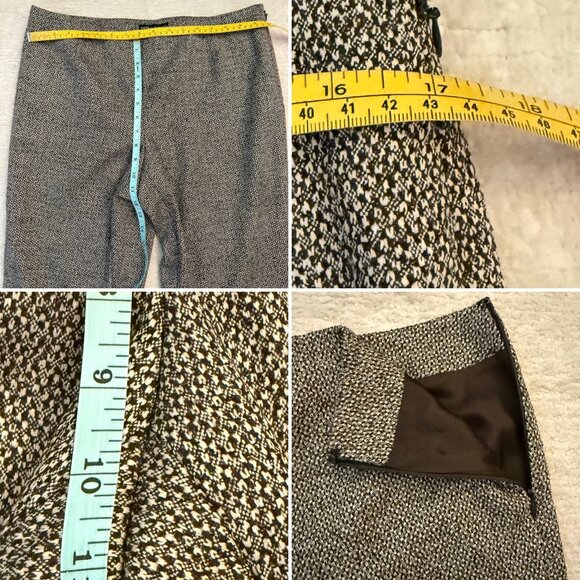 Dana Buchman Petite Wool Blend Pants Size 14 Mahogany Oyster Textured Lined NWT - Picture 10 of 13